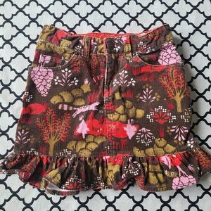 Lands' End Corduroy Print Skort Size 5